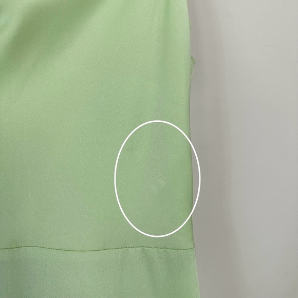 INTERMIX Paris Silk Midi Slip Dress Pistachio Green - Picture 8 of 15
